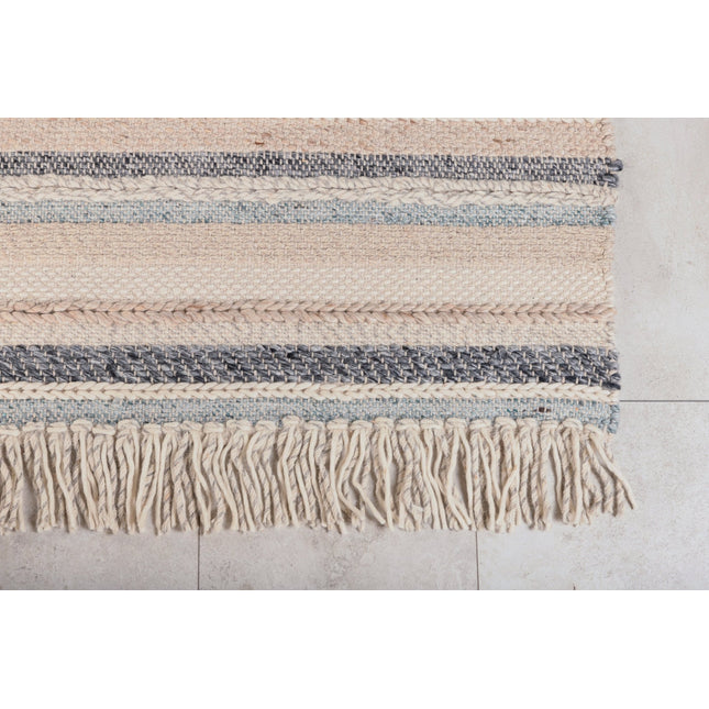 Gudha villamatto - 170*240 - beige / sininen - KalusteDuo_Huonekaluliike_Matto