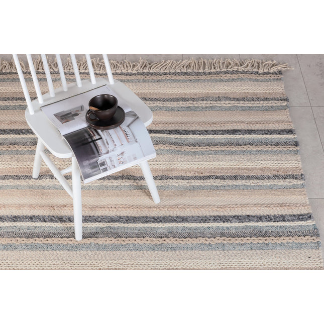 Gudha villamatto - 200*300 - beige / sininen - KalusteDuo_Huonekaluliike_Matto