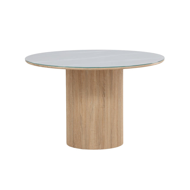 Härön ruokapöytä ø120x75 cm - kansi karkaistu lasi FSC 100% - #KalusteDuo_#Huonekaluliike_Ruokapöytä