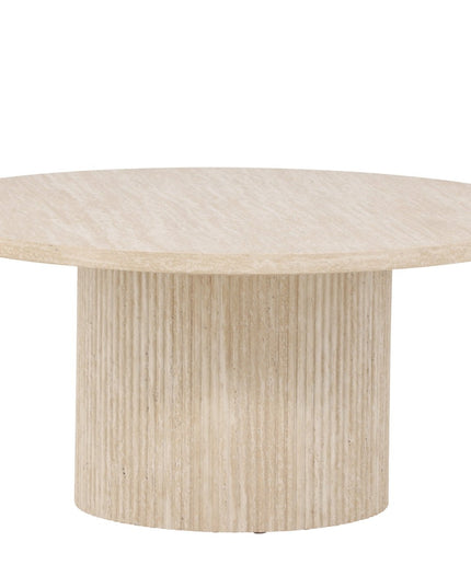 Härön sohvapöytä ø80x38 cm - travertiininvärinen - #KalusteDuo_#Huonekaluliike_Pöytä