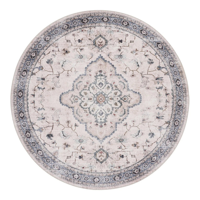 Havana matto, luonnonvalkoinen/beige/pölynsininen, ø200 cm - #KalusteDuo_#Huonekaluliike_matot