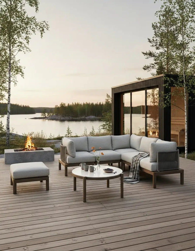 Hieta Corner - ulkosohvaryhmä - KalusteDuoHuonekaluliikesohvaryhmä ulkokäyttöön