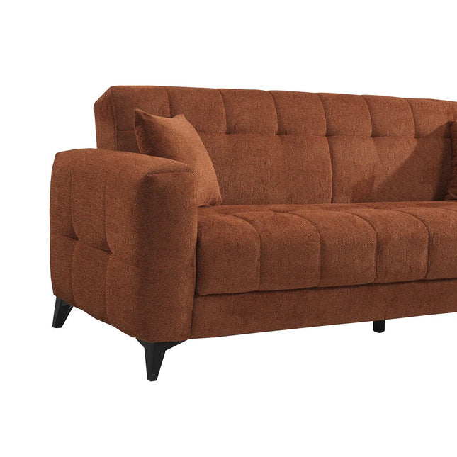 Hilla vuodesohva - terrakotta tai harmaa - KalusteDuo_Huonekaluliike_Vuodesohva