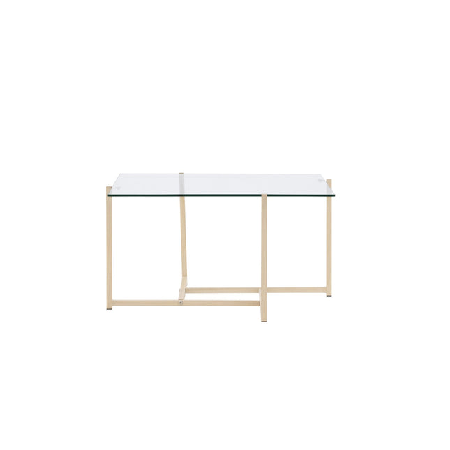 Hybrid sohvapöytä 80x80 cm - lasi/luonnonvärinen - KalusteDuo_Huonekaluliike_Pöytä