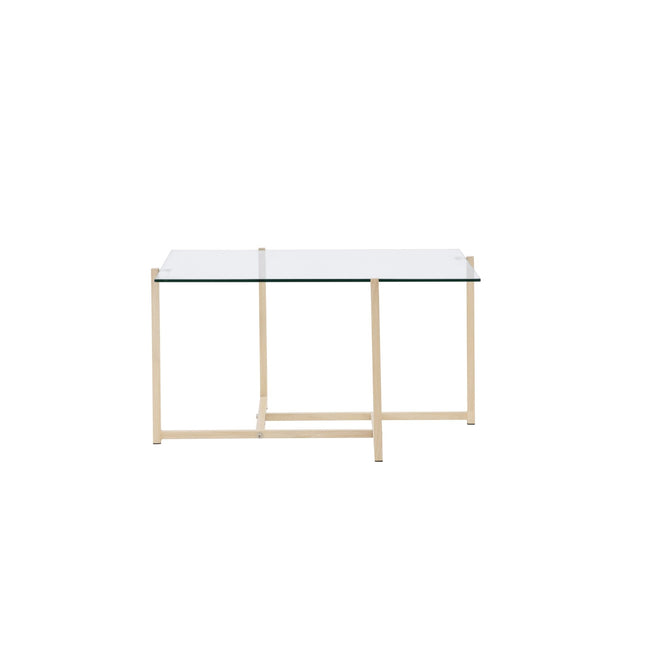 Hybrid sohvapöytä 80x80 cm - lasi/luonnonvärinen - KalusteDuo_Huonekaluliike_Pöytä