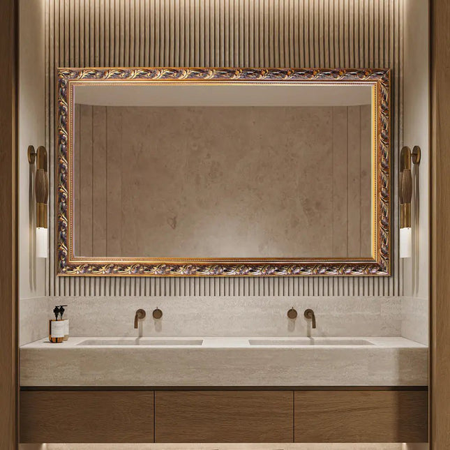 Imperial seinäpeili 75x120 cm – koristeellinen kulta‑kehys - KalusteDuo_Huonekaluliike_seinäpeili