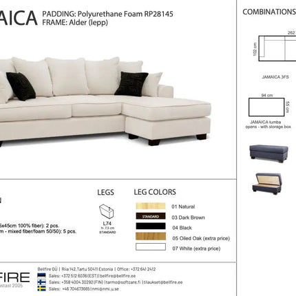 Jamaica XL Divaanisohva - KalusteDuo_Huonekaluliike_divaanisohva