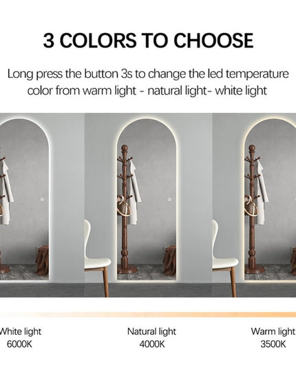 Jennifer LED‑kaaripeili 80x180 cm - kehyksetön - #KalusteDuo_#Huonekaluliike_LED-peilit