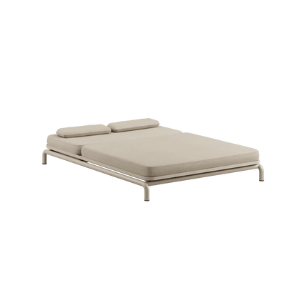 Kirra Double Sunbed - hiekka tai harmaa väri - KalusteDuoHuonekaluliikeAurinkovuode