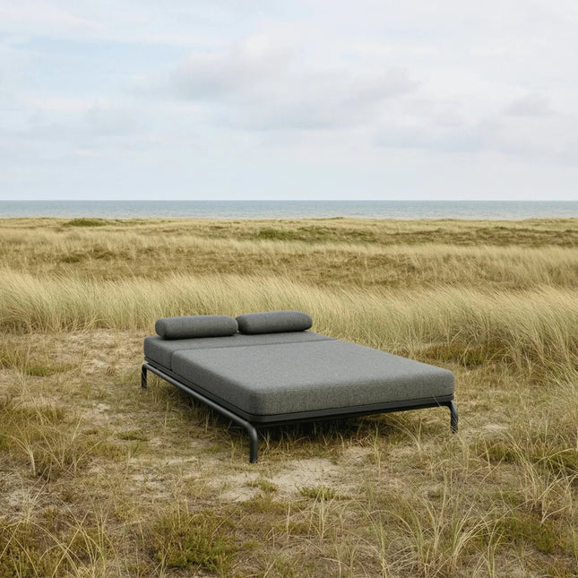 Kirra Double Sunbed - hiekka tai harmaa väri - KalusteDuoHuonekaluliikeAurinkovuode