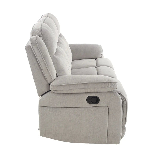Koto 3‑istuttava recliner‑sohva – harmaa cozy‑kangas - KalusteDuo_Huonekaluliike_recliner sohva