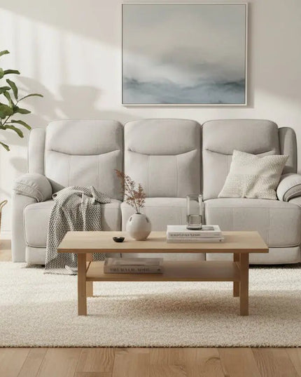 Koto 3‑istuttava recliner‑sohva – harmaa cozy‑kangas - KalusteDuo_Huonekaluliike_recliner sohva