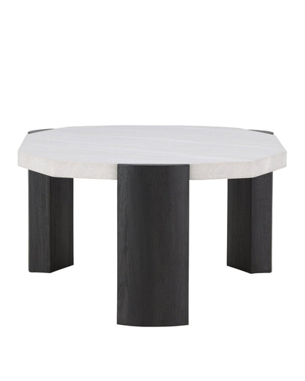 Kres sohvapöytä - 125x70,5x40 cm - musta/ kivenvärinen - #KalusteDuo_#Huonekaluliike_Pöytä