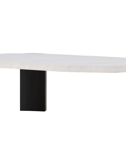 Kres sohvapöytä - 125x70,5x40 cm - musta/ kivenvärinen - #KalusteDuo_#Huonekaluliike_Pöytä