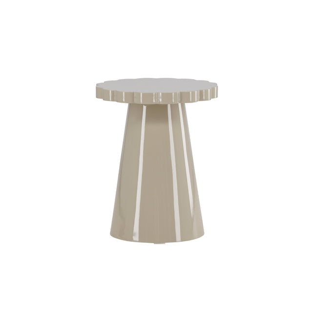 Krull sivupöytä φ45x55 cm - MDF kiiltävä beige - KalusteDuo_Huonekaluliike_Pöytä
