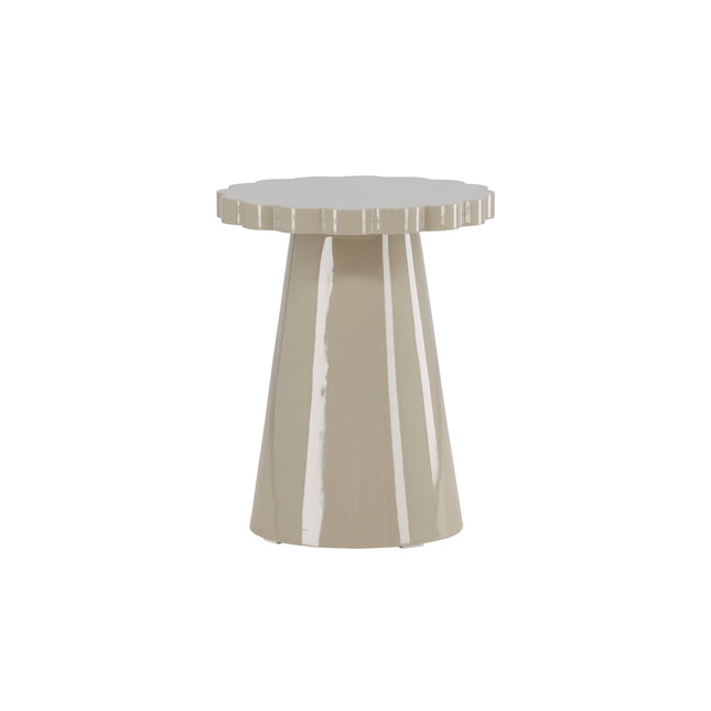 Krull sivupöytä φ45x55 cm - MDF kiiltävä beige - KalusteDuo_Huonekaluliike_Pöytä
