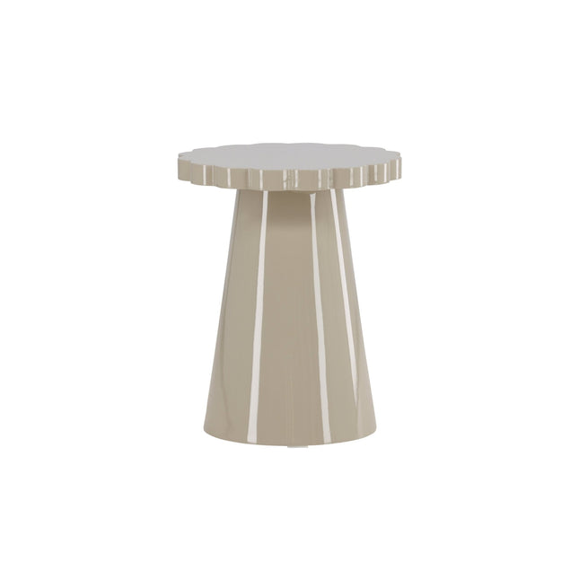 Krull sivupöytä φ45x55 cm - MDF kiiltävä beige - KalusteDuo_Huonekaluliike_Pöytä