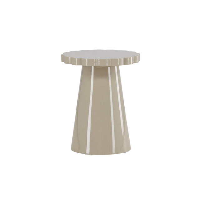 Krull sivupöytä φ45x55 cm - MDF kiiltävä beige - KalusteDuo_Huonekaluliike_Pöytä
