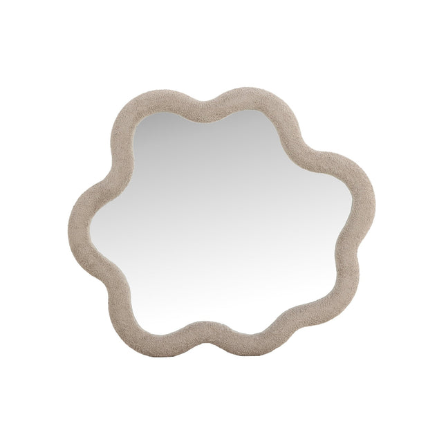 Kungsbacka peili 70x70 cm - MDF ja beige bouclé / kirkas lasi - KalusteDuo_Huonekaluliike_Peili