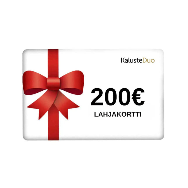 Lahjakortti 200€ - KalusteDuo_Huonekaluliike_lahjakortti