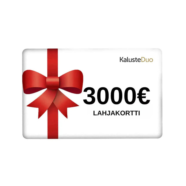 Lahjakortti 3000€ - KalusteDuo_Huonekaluliike_lahjakortti
