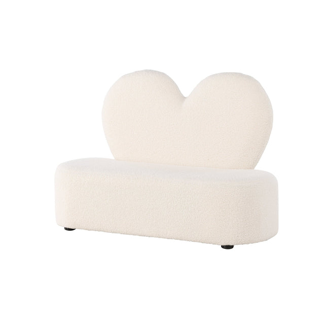 Lasten kukkasohva - beige / teddy FSC 100% - KalusteDuo_Huonekaluliike_Lastenkaluste