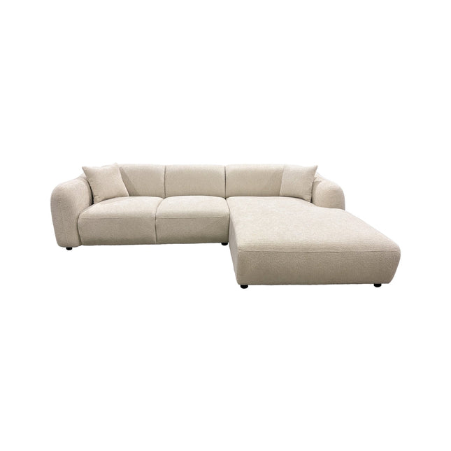 Leia divaanisohva divaani oikealla - beige bouclé - #KalusteDuo_#Huonekaluliike_Sohva