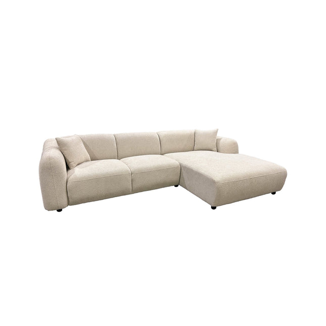 Leia divaanisohva divaani oikealla - beige bouclé - #KalusteDuo_#Huonekaluliike_Sohva