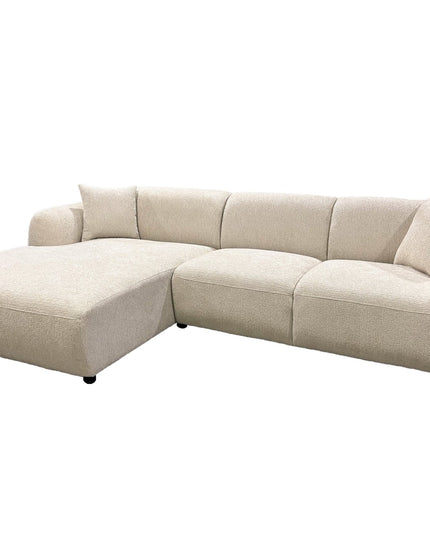 Leia divaanisohva divaani vasemmalla - beige bouclé - #KalusteDuo_#Huonekaluliike_Sohva