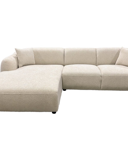 Leia divaanisohva divaani vasemmalla - beige bouclé - #KalusteDuo_#Huonekaluliike_Sohva