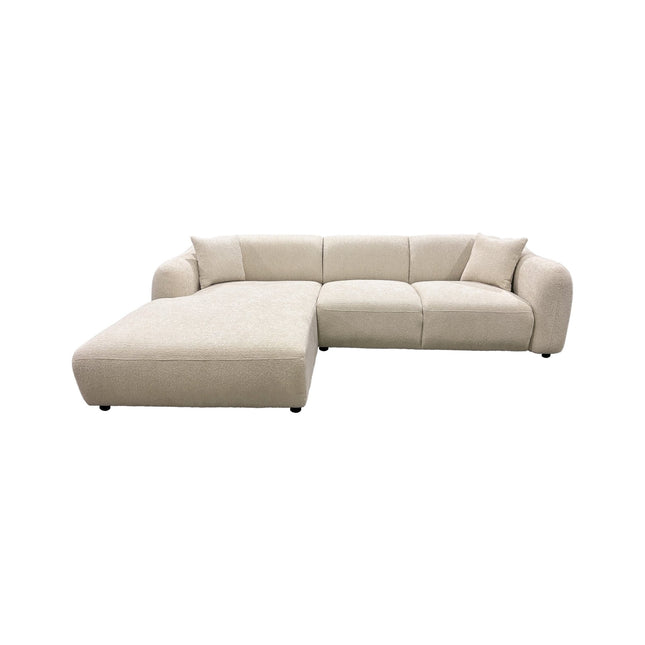Leia divaanisohva divaani vasemmalla - beige bouclé - #KalusteDuo_#Huonekaluliike_Sohva