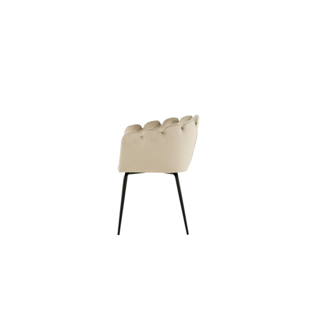 Limhamn tuoli - musta / beige sametti - KalusteDuo_Huonekaluliike_Tuoli