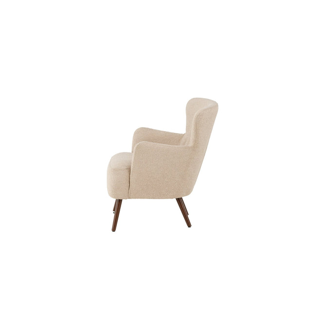 Lincoln yhden istuttava sohva - Pähkinäpuu / Beige bouclé - #KalusteDuo_#Huonekaluliike_Nojatuoli