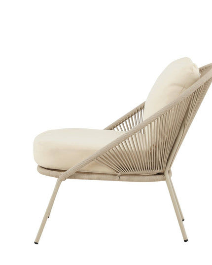 Lindos lepotuoli Beige/Beige - KalusteDuo_Huonekaluliike_Nojatuoli ulkokäyttöön