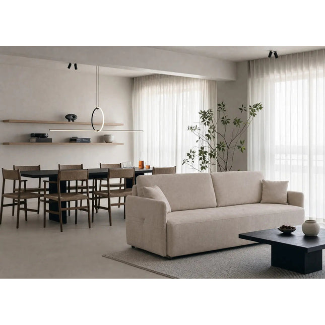 Lisa 3‑istuttava vuodesohva - beige - KalusteDuo_Huonekaluliike_vuodesohva