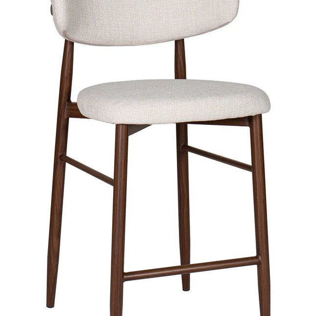 Lulu Baarituoli - vaalea beige/ pähkinä - KalusteDuo_Huonekaluliike_Baarituoli