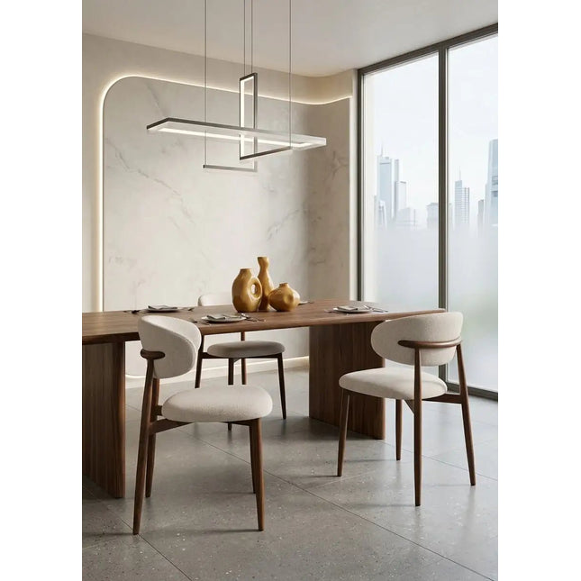 Lulu ruokatuoli - beige / pähkinä - KalusteDuo_Huonekaluliike_Ruokatuoli