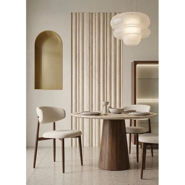 Lulu ruokatuoli - beige / pähkinä - KalusteDuo_Huonekaluliike_Ruokatuoli