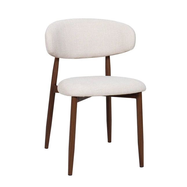 Lulu ruokatuoli - beige / pähkinä - KalusteDuo_Huonekaluliike_Ruokatuoli