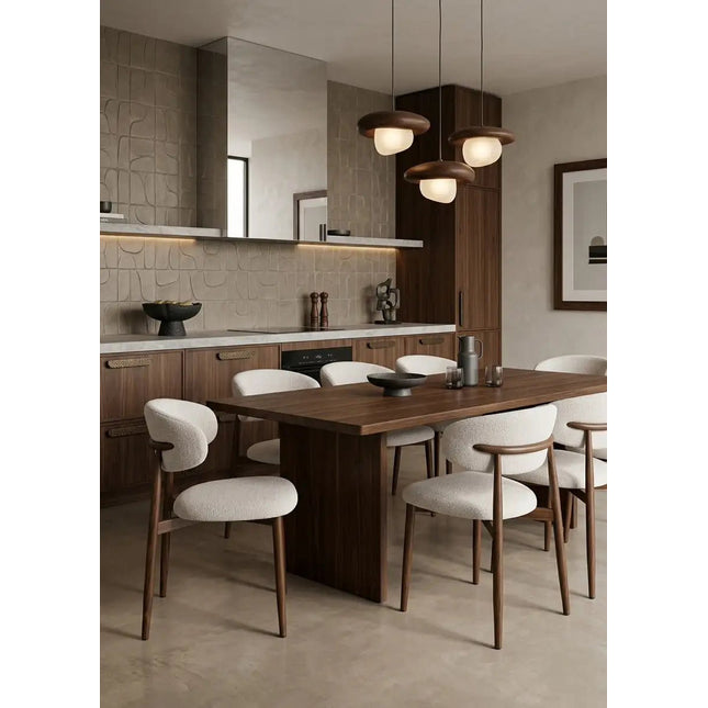 Lulu ruokatuoli - beige / pähkinä - KalusteDuo_Huonekaluliike_Ruokatuoli