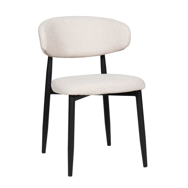 Lulu ruokatuoli - vaalea beige / musta - KalusteDuo_Huonekaluliike_Ruokatuoli