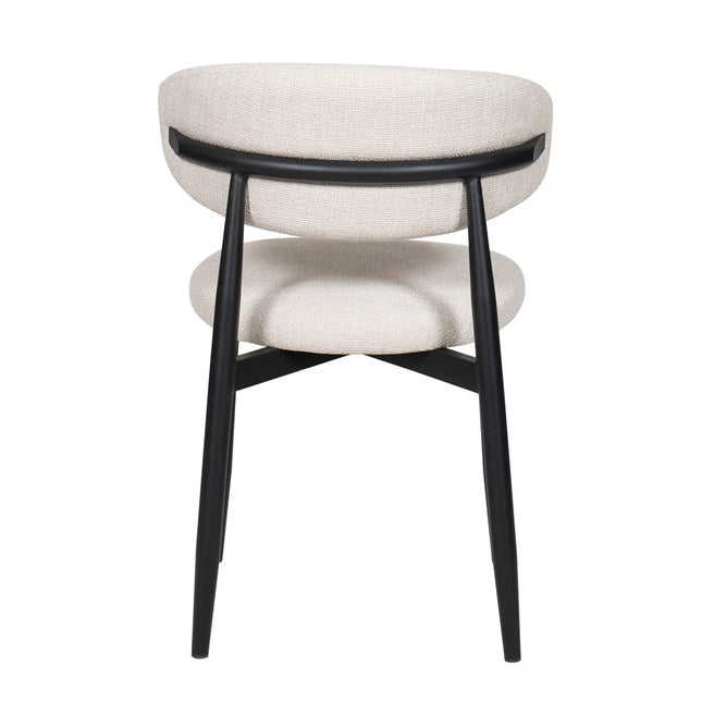Lulu ruokatuoli - vaalea beige / musta - KalusteDuo_Huonekaluliike_Ruokatuoli