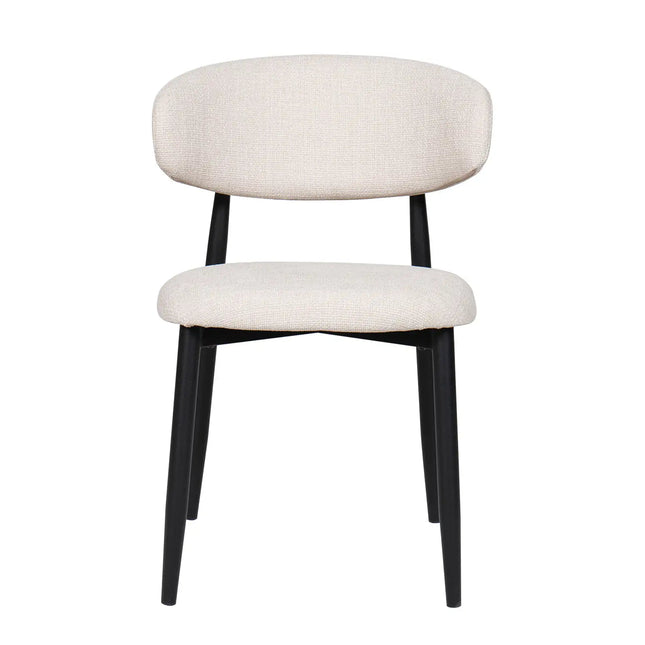 Lulu ruokatuoli - vaalea beige / musta - KalusteDuo_Huonekaluliike_Ruokatuoli