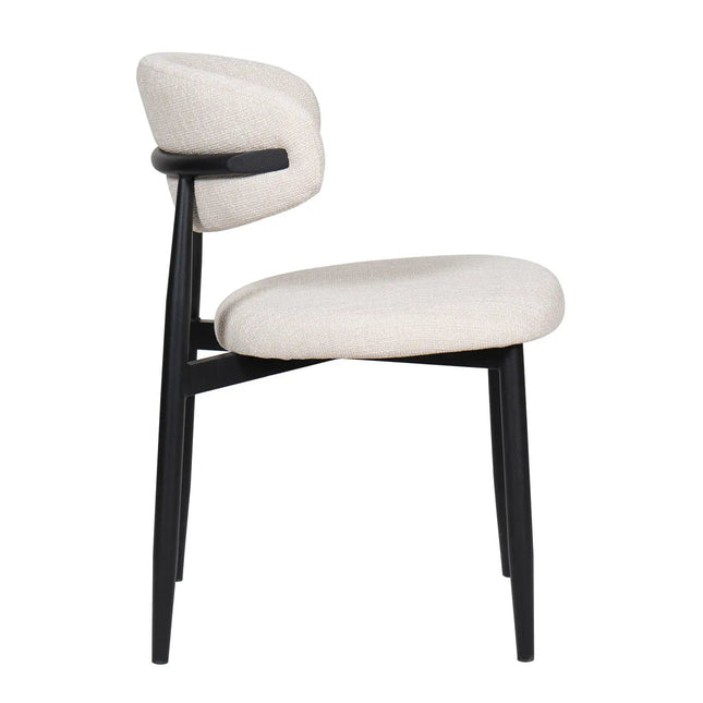 Lulu ruokatuoli - vaalea beige / musta - KalusteDuo_Huonekaluliike_Ruokatuoli