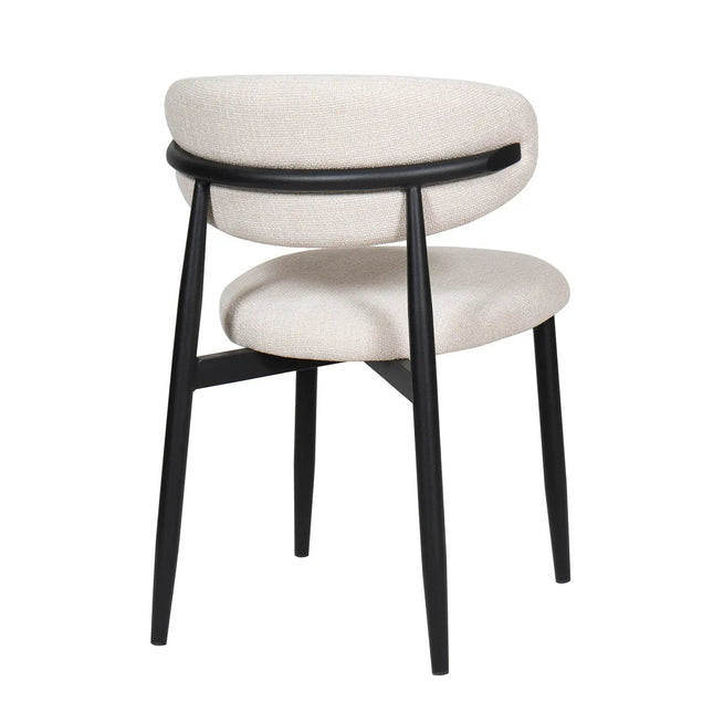 Lulu ruokatuoli - vaalea beige / musta - KalusteDuo_Huonekaluliike_Ruokatuoli
