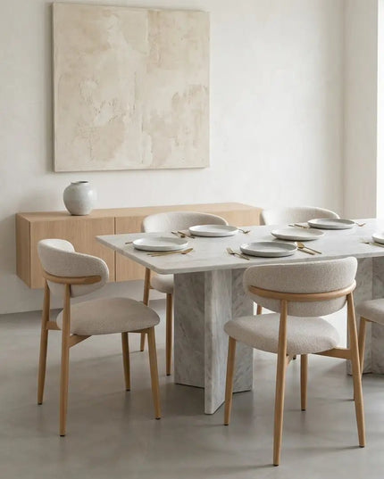 Lulu ruokatuoli - vaalea beige / tammi - KalusteDuo_Huonekaluliike_Ruokatuoli