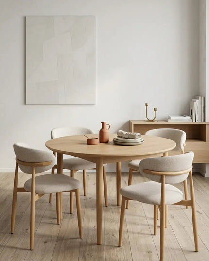 Lulu ruokatuoli - vaalea beige / tammi - KalusteDuo_Huonekaluliike_Ruokatuoli