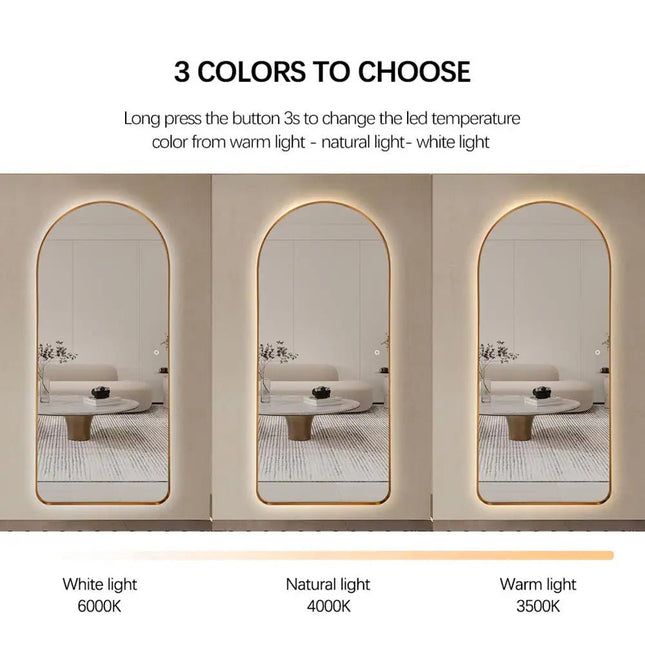 Luna Kaaripeili LED ‑seinäpeili 60x165 cm - KalusteDuo_Huonekaluliike_Peili