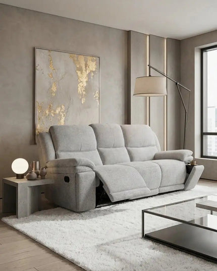 Madeira 3‑istuttava recliner‑sohva – harmaa - KalusteDuo_Huonekaluliike_recliner sohva