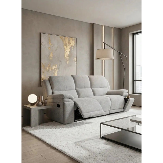 Madeira 3‑istuttava recliner‑sohva – harmaa - KalusteDuo_Huonekaluliike_recliner sohva